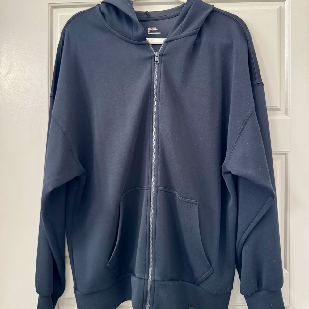 Gilly Hicks Black Full Zip Hoodie Oversized